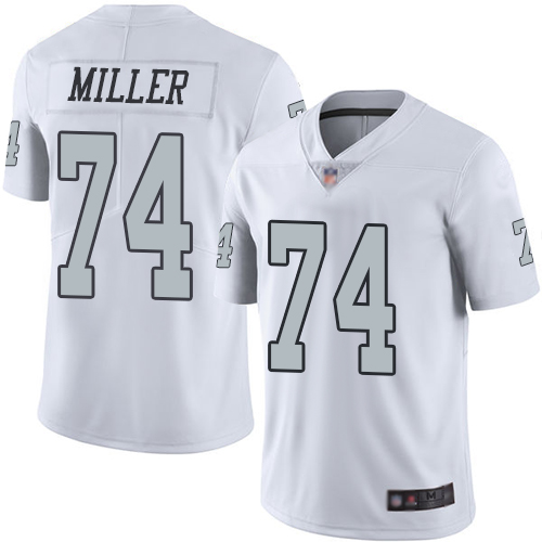 Men Oakland Raiders Limited White Kolton Miller Jersey NFL Football #74 Rush Vapor Untouchable Jersey->oakland raiders->NFL Jersey